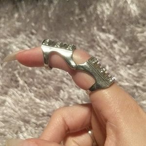 Flexible Rhinestone Finger Armor! Hot!